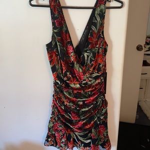 House of Harlow 1960 X REVOLVE velvet floral dress